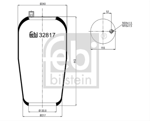 Burduf, Suspensie Pneumatica Febi Bilstein Mercedes-Benz 32817
