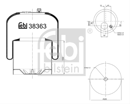Burduf, Suspensie Pneumatica Febi Bilstein Mercedes-Benz 38363