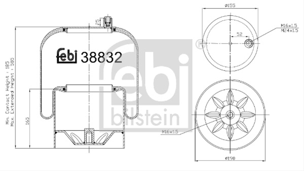 Burduf, Suspensie Pneumatica Febi Bilstein Mercedes-Benz 38832