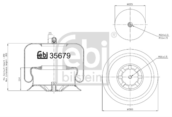 Burduf, Suspensie Pneumatica Febi Bilstein Mercedes-Benz 35679