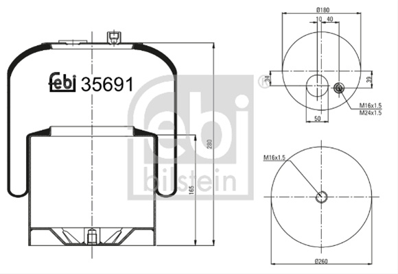 Burduf, Suspensie Pneumatica Febi Bilstein Mercedes-Benz 35691