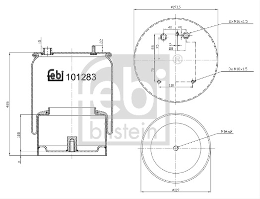 Burduf Suspensie Pneumatica Febi Daf 101283