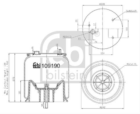 Burduf Suspensie Pneumatica Febi Daf 109190