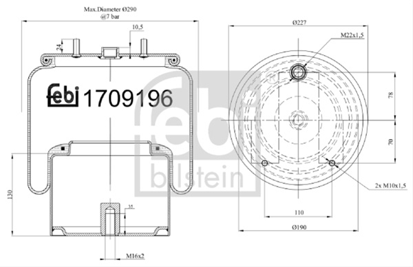 Burduf Suspensie Pneumatica Febi Daf 170919