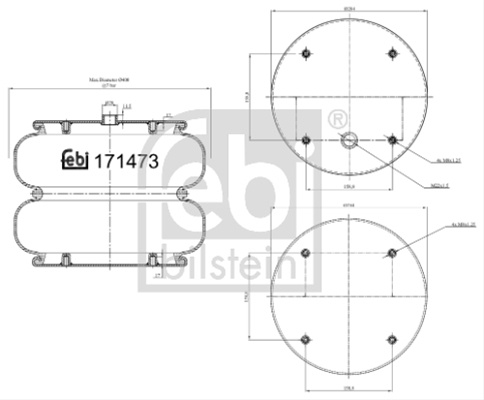 Burduf Suspensie Pneumatica Febi Daf 171473