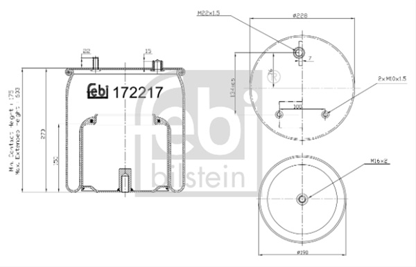 Burduf Suspensie Pneumatica Febi Daf 172217