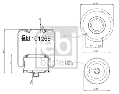Burduf Suspensie Pneumatica Febi Evobus 101266