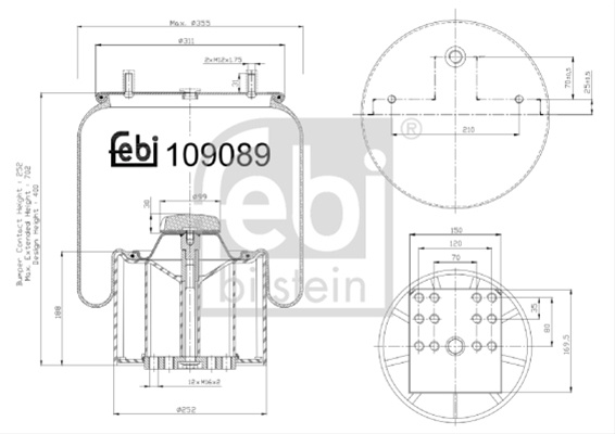 Burduf Suspensie Pneumatica Febi Krone 109089