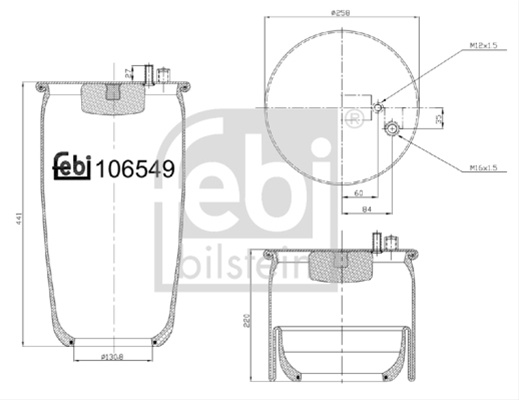 Burduf Suspensie Pneumatica Febi Man 106549