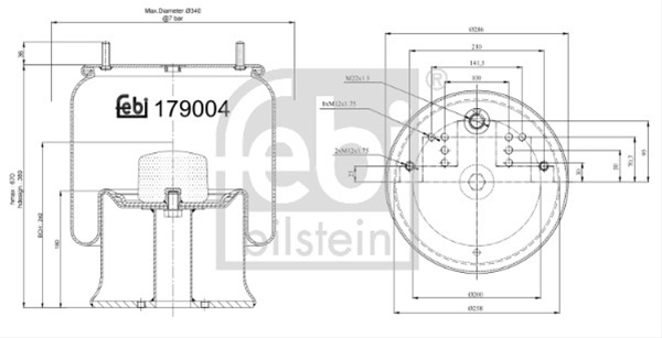 Burduf Suspensie Pneumatica Febi Mercedes-Benz 179004