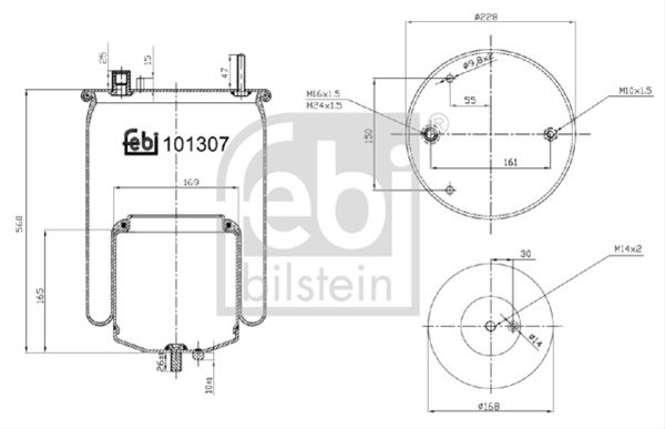 Burduf Suspensie Pneumatica Febi Volvo 101307