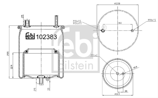 Burduf Suspensie Pneumatica Febi Volvo 102383