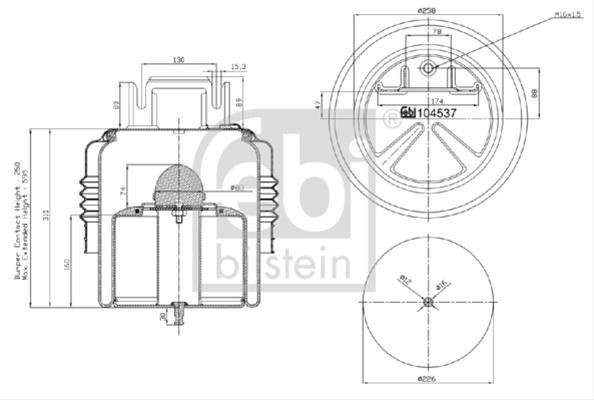 Burduf Suspensie Pneumatica Febi Volvo 104537