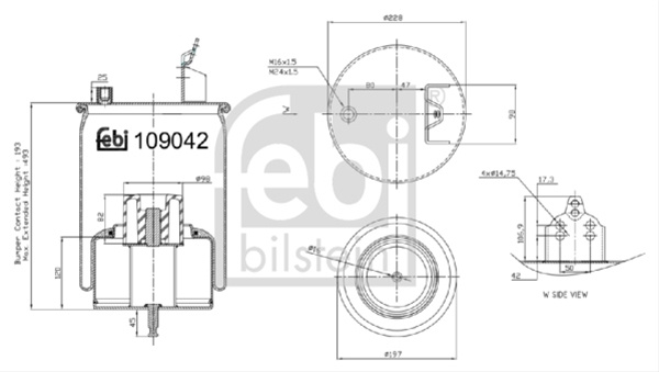 Burduf Suspensie Pneumatica Febi Volvo 109042