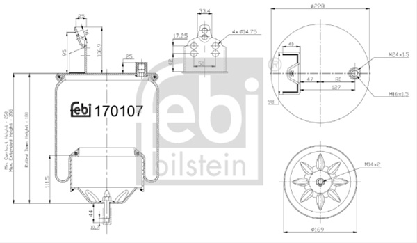Burduf Suspensie Pneumatica Febi Volvo 170107