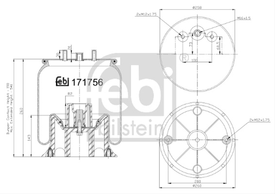 Burduf Suspensie Pneumatica Febi Volvo 171756