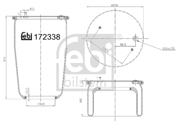 Burduf Suspensie Pneumatica Febi Volvo 172338