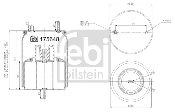 Burduf Suspensie Pneumatica Febi Volvo 175648