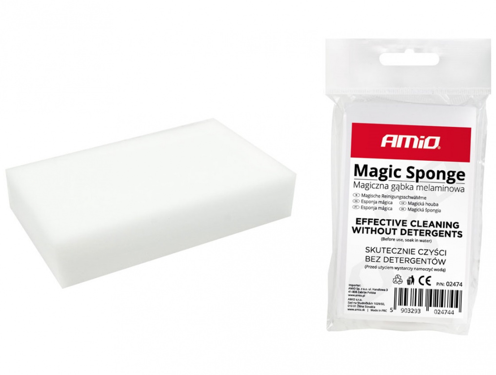Burete Curatare Auto Amio Magic Sponge Alb 02474