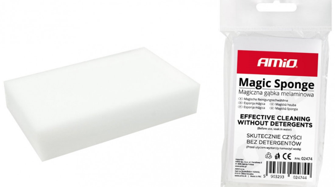 Burete Curatare Auto Amio Magic Sponge Alb 02474