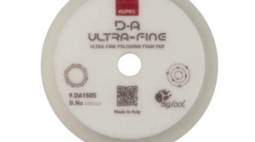 Burete Ultrafin Polish Rupes D-A Ultrafine Foam Pad 130/150MM Alb 9.DA150S