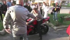 Burnout fail cu motocicleta