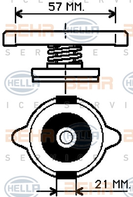 Buson,radiator (8MY376768151 HELLA)