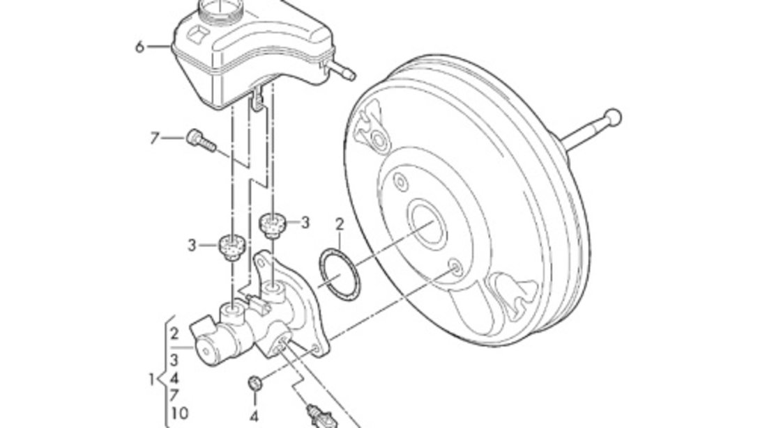 Buson rezervor lichid de frana VOLKSWAGEN PASSAT (362) [ 2010 - 2014 ] TDI (CFFB) 103KW|140HP VAG OEM 1K2611349C