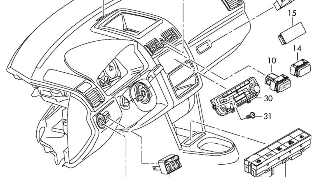 Buton avarie Volkswagen Touran (1T3) Monovolum 2014 1.6 TDI VOLKSWAGEN TOURAN (1T3) [ 2010 - 2015 ] OEM 1T0953509B