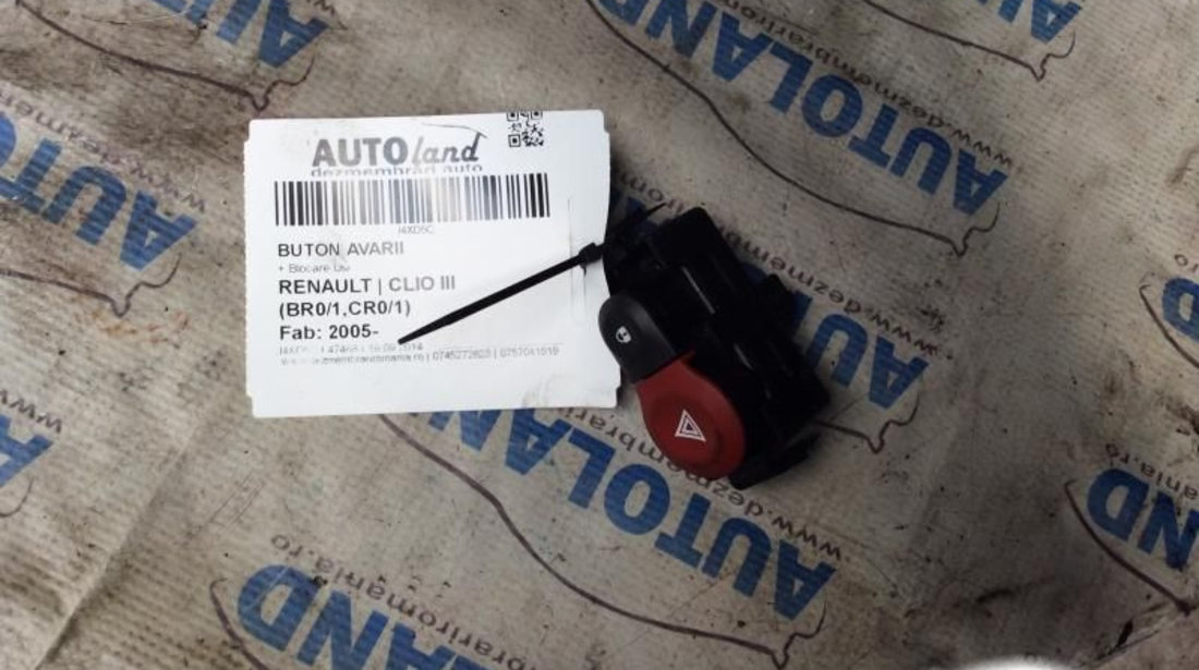 Buton Avarii + Blocare Usi Renault CLIO III BR0/1,CR0/1 2005