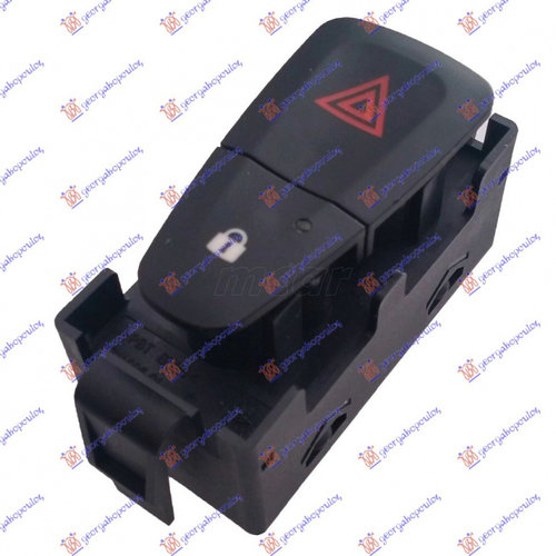 Buton Avarii (Negru) (6pin) - Renault Fluence 2010 , 8201167988