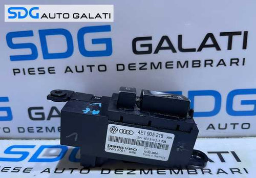 Buton Comutator Start Stop cu Cititor Amprenta Audi A8 D3 2004 - 2010 Cod 4E1905218