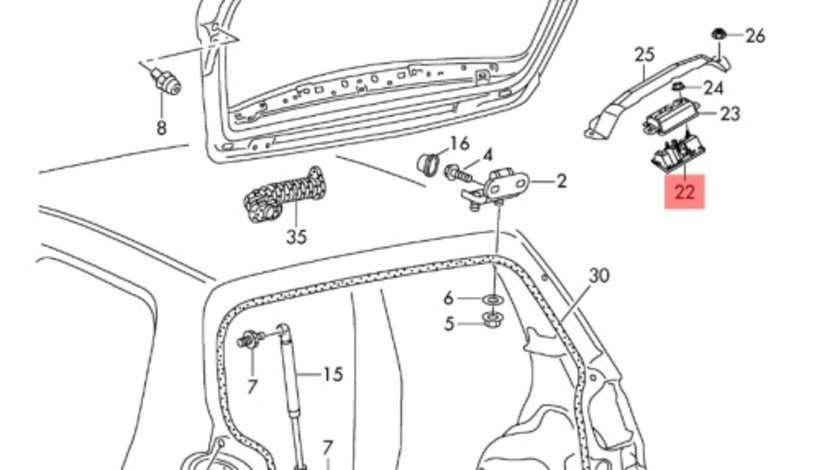 Buton deschidere portbagaj 5N0827566BAudi A4 B8 2.0 TDI CAG 103 KW OEM 5N0827566B