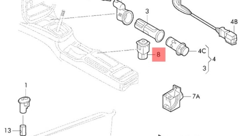 Buton deschidere rezervor Volkswagen Golf 4 break 1.9 TDI AXR 3B0959833A OEM 3B0959833A