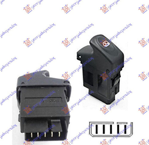 Buton Geamuri - Renault Kangoo 1998 , 7700307605