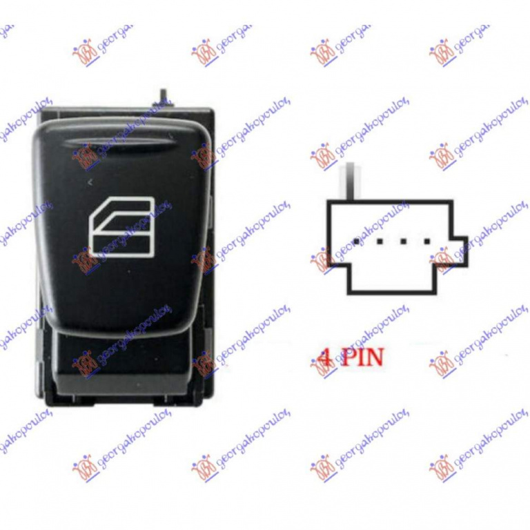 Buton Geamuri - Smart Fortwo 2007 , A4519051800