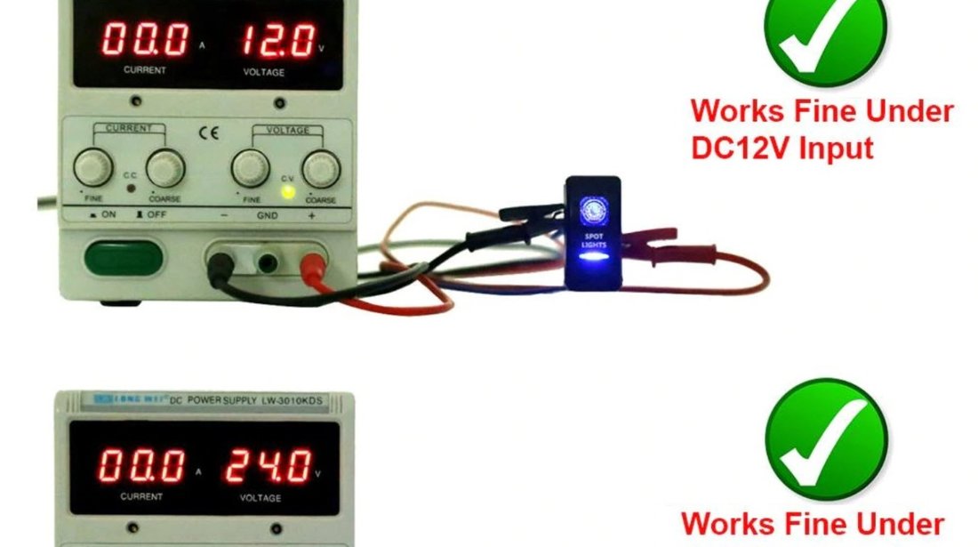 BUTON intrerupator COMUTATOR ON OFF auto 12V 24V cu LED tuning panou butoane