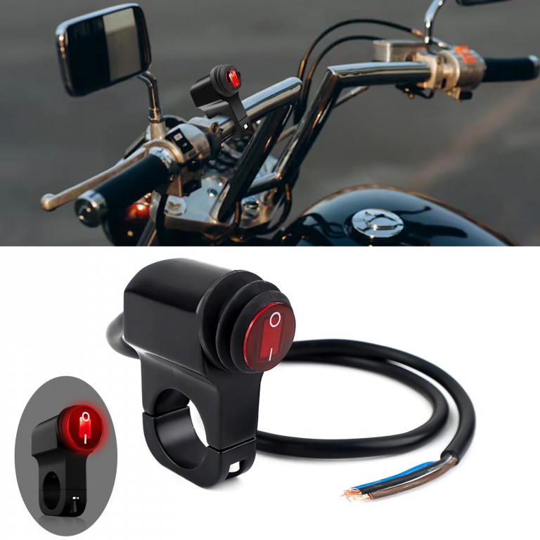 Buton Intrerupator Switch On-Off Waterproof Cu Montaj Pe Ghidon Pentru Pornirea / Oprirea Proiectoarelor Led Moto / Atv BTAC-S106 192087