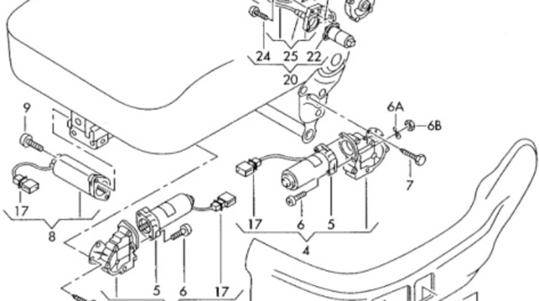 Buton reglaj scaun fata (sezut) Audi A6 4B 2002 2003 Sedan OEM 8L0959765