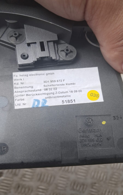 Buton senzori parcare 3D1959672F Volkswa