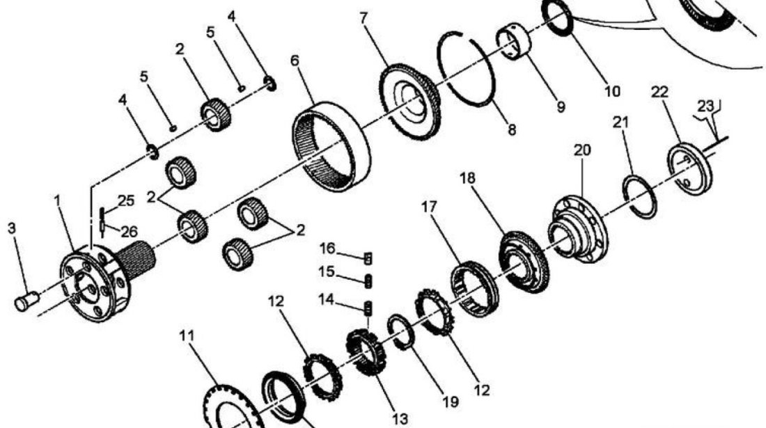 Butuc sincron mecanism planetar Renault Kerax 8x4 (poz.13) CEI 5001831875