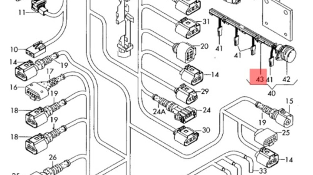 Cablaj injectoare​ Audi A4 B7 (8E) Berlina 2007 1.9 TDI OEM 038971803