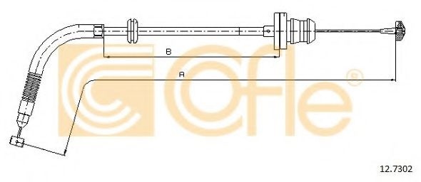 Cablu acceleratie AUDI A6 (4B2, C5) (1997 - 2005) COFLE 12.7302 piesa NOUA