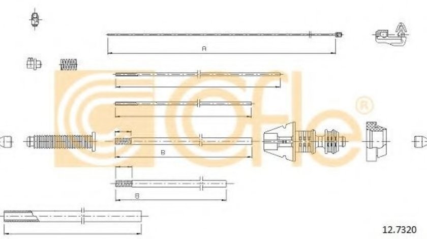 Cablu acceleratie CITROEN C8 (EA, EB) (2002 - 2016) COFLE 12.7320 piesa NOUA