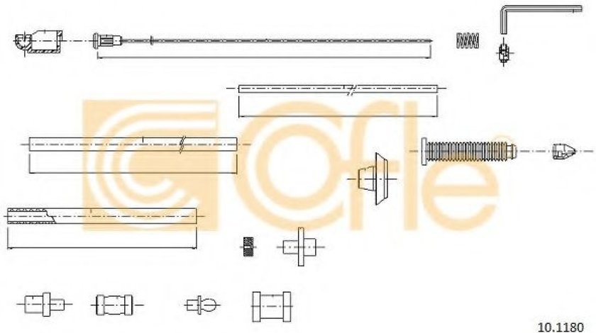 Cablu acceleratie CITROEN C8 (EA, EB) (2002 - 2016) COFLE 10.1180 piesa NOUA