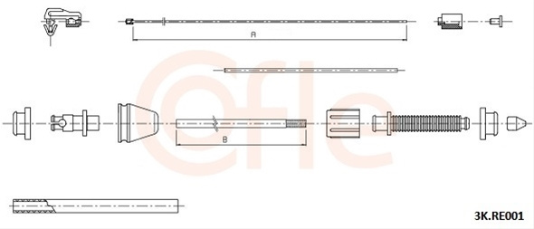 Cablu Acceleratie Cofle Renault 3K.RE001