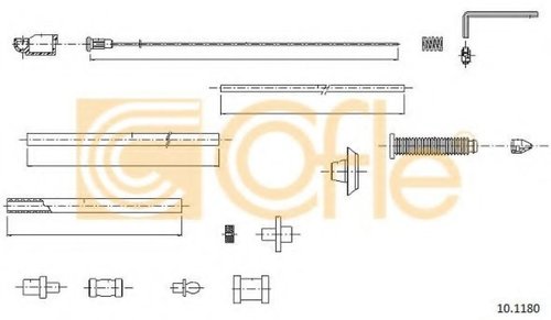Cablu acceleratie FIAT SCUDO combinato (220P) (1996 - 2006) COFLE 10.1180 piesa NOUA
