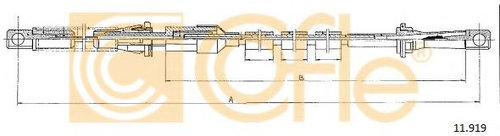 Cablu acceleratie FORD TRANSIT bus (E) (1994 - 2000) COFLE 11.919 piesa NOUA