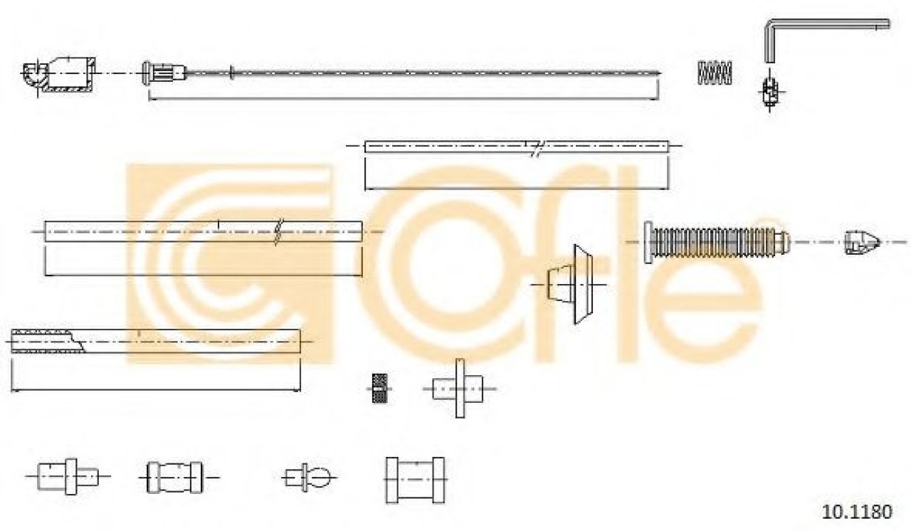 Cablu acceleratie PEUGEOT 807 (E) (2002 - 2016) COFLE 10.1180 piesa NOUA