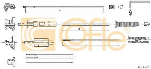 Cablu acceleratie PEUGEOT PARTNER combispace (5F) (1996 - 2012) COFLE 10.1179 piesa NOUA